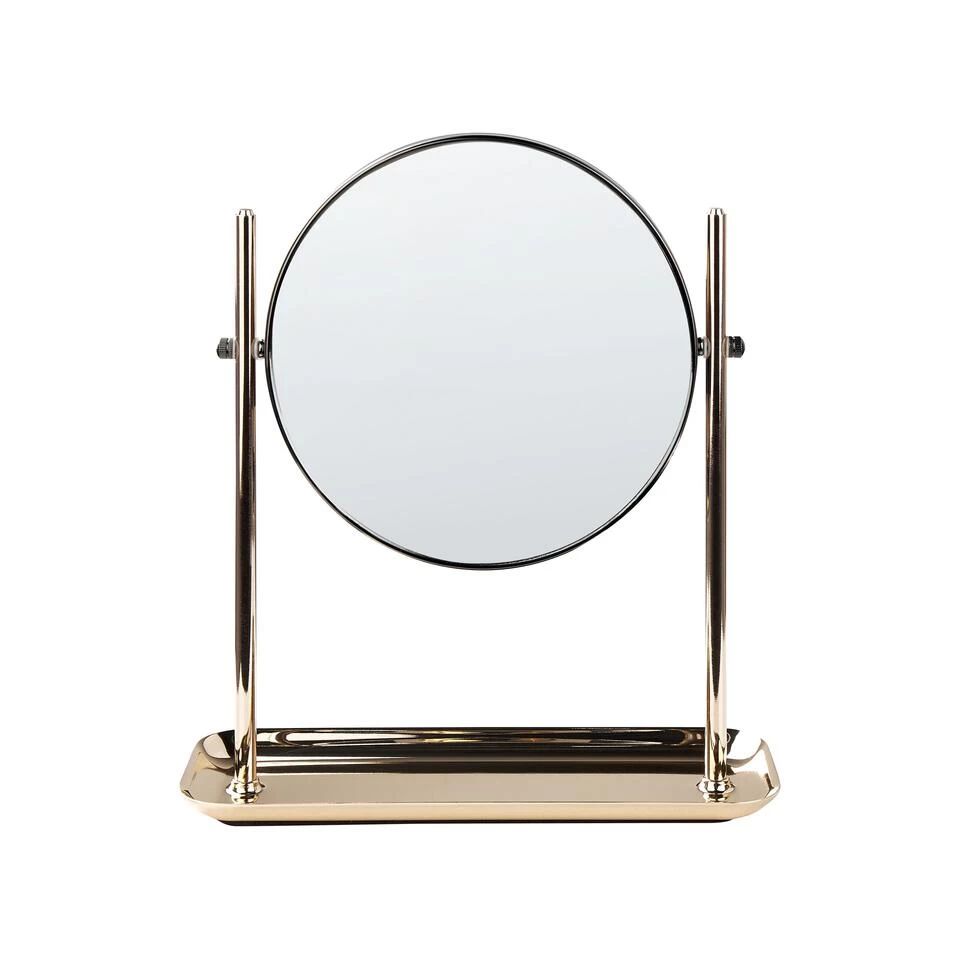 Beliani Make-up Spiegel FINISTERE - Goud Ijzer, Glas 1 Beliani Make-up Spiegel FINISTERE - Goud Ijzer, Glas