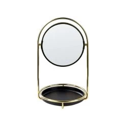 Beliani Make-up Spiegel INDRE - Goud Ijzer, Glas