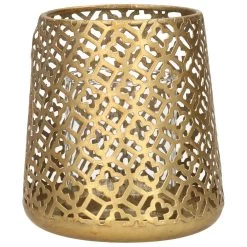 Countryfield Luxe Theelichthouder - Metaal - Goud - D14 X H15 Cm