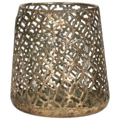 Countryfield Luxe Theelichthouder - Metaal - Brons - D10 X H11 Cm