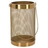 H&S Collection Lantaarn - Goudkleurig - Metaal - Kaarshouder - 26 Cm