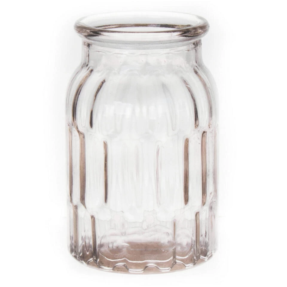Bellatio Design Vaas - Helder Transparant Glas - D12 X H18 Cm 1 Bellatio Design Vaas - Helder Transparant Glas - D12 X H18 Cm