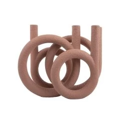 PRESENT TIME Kandelaar Rings - Terracotta Oranje - 38x14,5x30 Cm