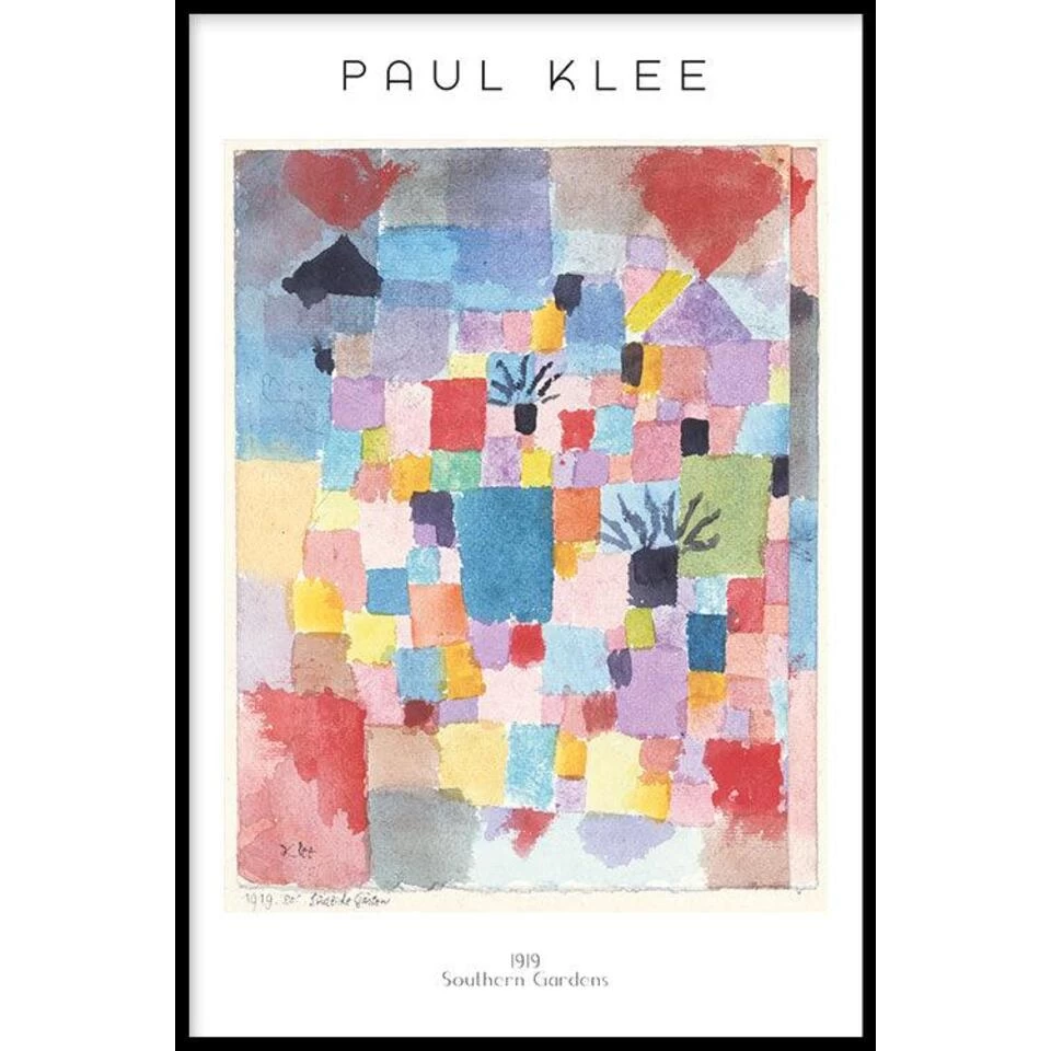 Walljar - Paul Klee - Southern Gardens - Poster Met Lijst / 70 X 100 Cm 2 Walljar - Paul Klee - Southern Gardens - Poster Met Lijst / 70 X 100 Cm - Afbeelding 2