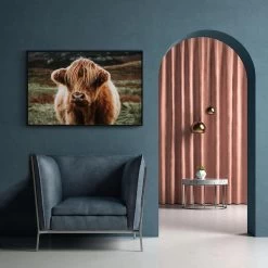 Walljar - Schotse Hooglander - Poster Met Lijst / 70 X 100 Cm -Home Decoration Store 1000091243 0103