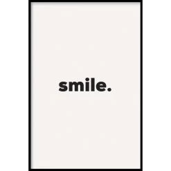 Walljar - Smile - Poster Met Lijst / 70 X 100 Cm