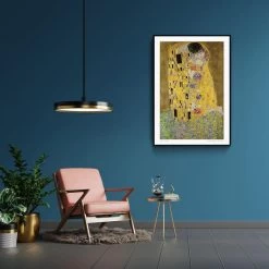 Walljar - Gustav Klimt - De Kus - Poster Met Lijst / 60 X 90 Cm -Home Decoration Store 1000091262 0102
