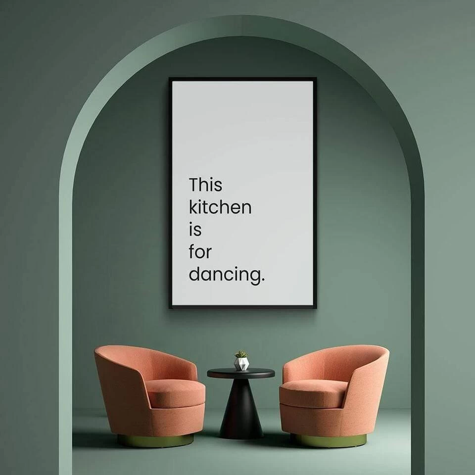 Walljar - This Kitchen Is For Dancing - Poster Met Lijst / 40 X 60 Cm 4 Walljar - This Kitchen Is For Dancing - Poster Met Lijst / 40 X 60 Cm - Afbeelding 4