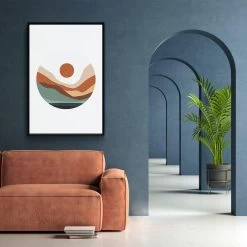 Walljar - Desert Sunrise - Poster Met Lijst / 50 X 70 Cm -Home Decoration Store 1000091270 0103