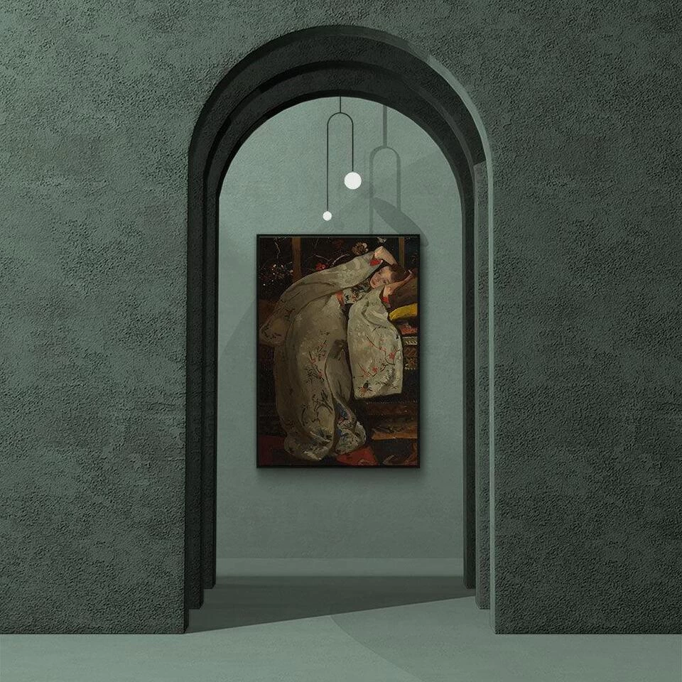 Walljar - Breitner - Meisje In Witte Kimono - Poster Met Lijst / 60 X 90 Cm 3 Walljar - Breitner - Meisje In Witte Kimono - Poster Met Lijst / 60 X 90 Cm - Afbeelding 3