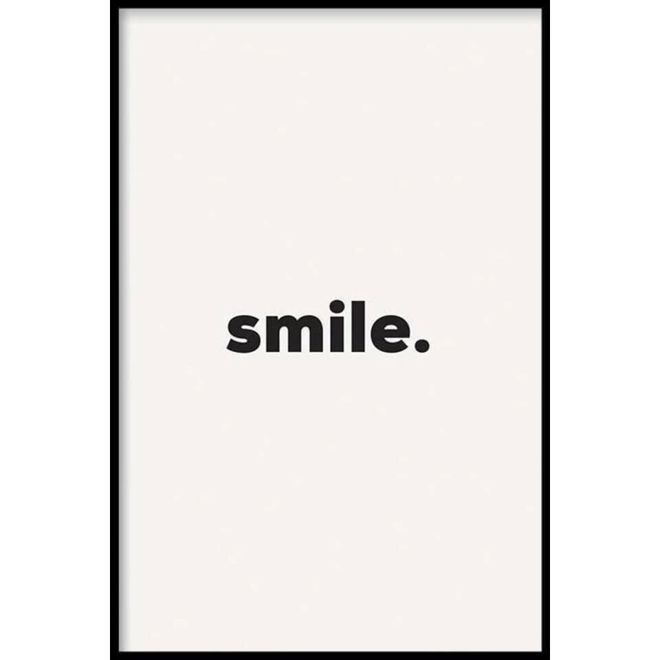 Walljar - Smile - Poster Met Lijst / 60 X 90 Cm 1 Walljar - Smile - Poster Met Lijst / 60 X 90 Cm