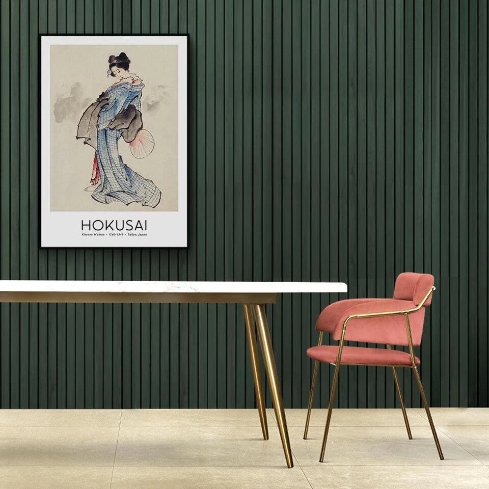 Walljar - Katsushika Hokusai - Woman - Poster Met Lijst / 70 X 100 Cm 4 Walljar - Katsushika Hokusai - Woman - Poster Met Lijst / 70 X 100 Cm - Afbeelding 4