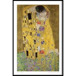 Walljar - Gustav Klimt - De Kus - Poster Met Lijst / 50 X 70 Cm