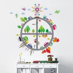 Walplus Kids Decoratie Sticker - Kinder Transport