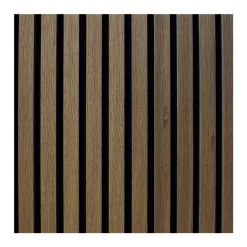 Set Van 2 Premium Wandpanelen Verouderd Eiken - Zwart Vilt - MDF - Bruin -Home Decoration Store 1000093236 0102