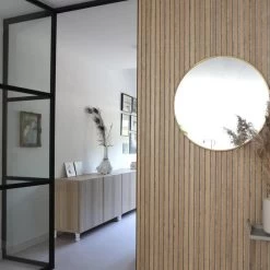 Set Van 2 Premium Wandpanelen Naturel - Grijs Vilt - MDF - Bruin 7 Set Van 2 Premium Wandpanelen Naturel - Grijs Vilt - MDF - Bruin -Home Decoration Store 1000093240 0103