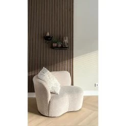 Set Van 2 Premium Wandpanelen Walnoot - Zwart Vilt - MDF - Bruin -Home Decoration Store 1000093246 0103