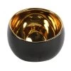 Countryfield Theelichthouder/kaarsenhouder - Zwart/goud - H13.5 Cm