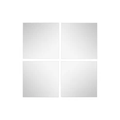 MISOU Plakspiegel 4 Stuks 20x20cm Deurspiegel Hangend Zelfklevende Spiegel