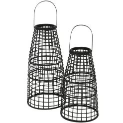 Lantaarn Anzu Zwart - Bamboe - Zwart