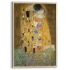 Ingelijste Poster Klimt De Kus 93,5x63 Cm Goudkleurig
