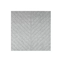 Akoestisch Wandpaneel PET-vilt - 100x100cm - Visgraat Motief Lichtgrijs