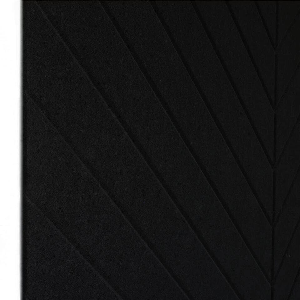 Akoestisch Wandpaneel PET-vilt - 100x100cm - Visgraat Motief Zwart 4 Akoestisch Wandpaneel PET-vilt - 100x100cm - Visgraat Motief Zwart - Afbeelding 4