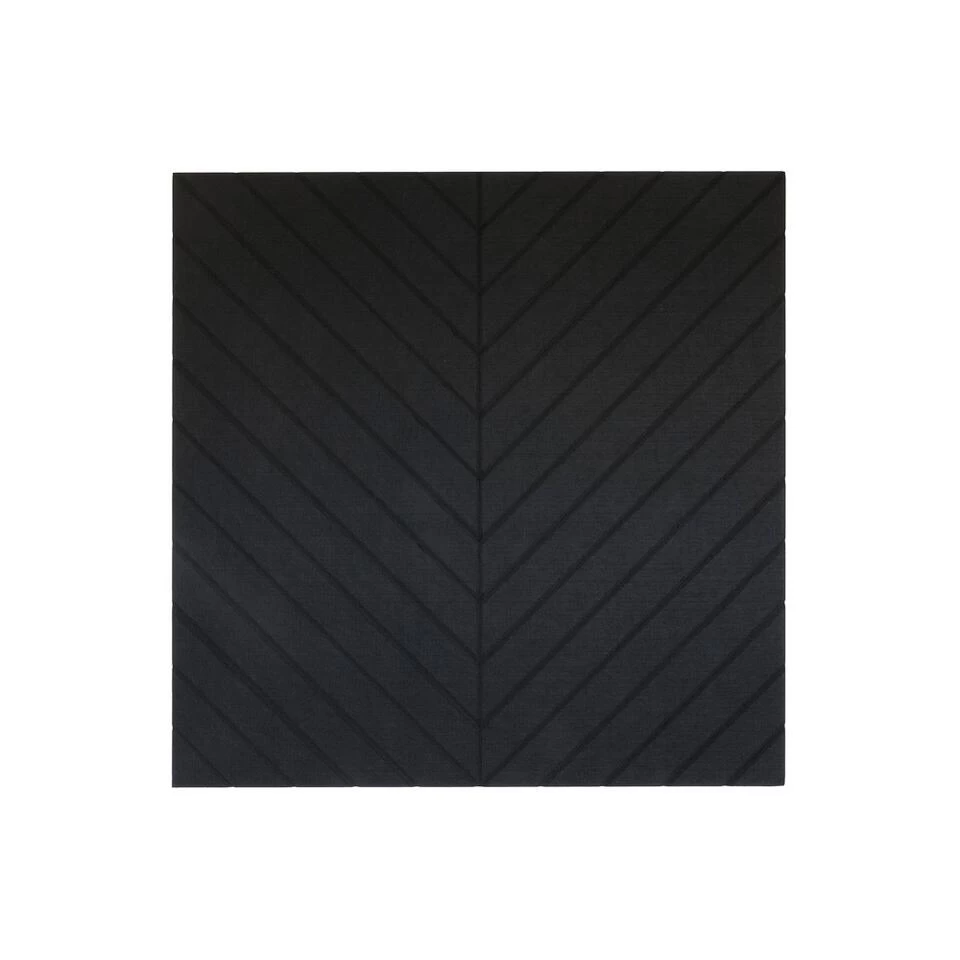 Akoestisch Wandpaneel PET-vilt - 100x100cm - Visgraat Motief Zwart 1 Akoestisch Wandpaneel PET-vilt - 100x100cm - Visgraat Motief Zwart