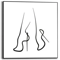 Schilderij Pumps 50x50 Cm Zwart-Wit