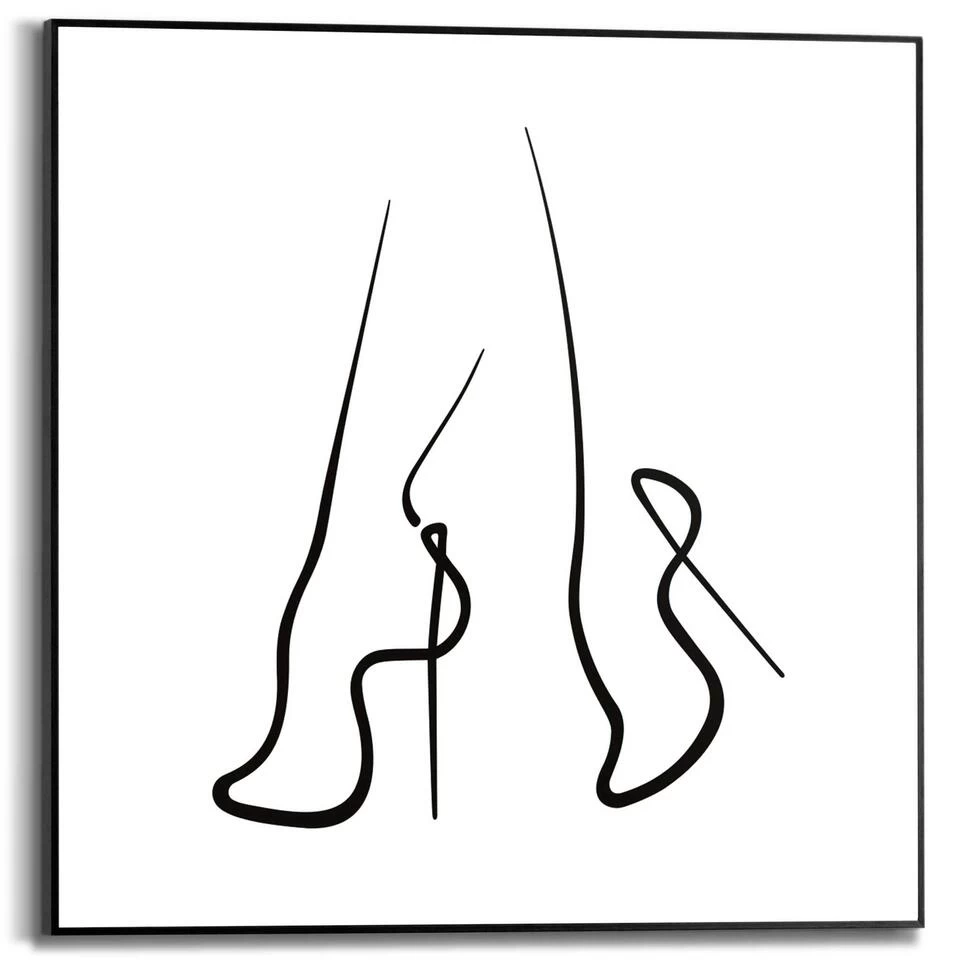 Schilderij Pumps 50x50 Cm Zwart-Wit 1 Schilderij Pumps 50x50 Cm Zwart-Wit