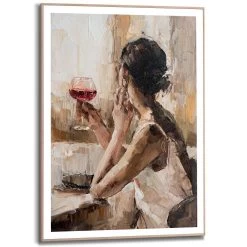 Schilderij Evening Wine 70x50 Cm Beige