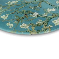 Glasschilderij Van Gogh Amandelbloesem Ø 50 Cm Blauw -Home Decoration Store 1000097279 0103