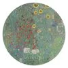 Glasschilderij Klimt Boerderijtuin Ø 50 Cm Groen