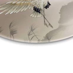 Glasschilderij Kraanvogels In Pastel Ø 50 Cm Beige -Home Decoration Store 1000097339 0103