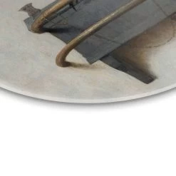 Glasschilderij Carel Fabritius Het Puttertje Ø 50 Cm Bruin -Home Decoration Store 1000097341 0103