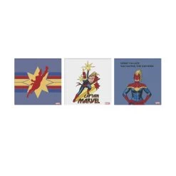 Disney - Canvas Set Van 3 - Marvel Comics - Captain Marvel - 3x