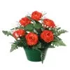 Louis Maes Kunstbloemen Plant Rozen In Pot - Rood - 25 Cm