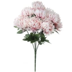 Louis Maes Kunstbloemen Boeket Rozen - Lichtroze - H45 Cm