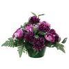 Louis Maes Kunstbloemen Ranonkels/asters In Pot - Kleuren Paars - 25 Cm