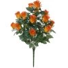 Louis Maes Kunstbloemen Boeket Rozen/gipskruid - Oranje - H56 Cm