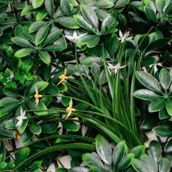 Wandpanelen Kunsthaag Groot Blad - Set Van 4 - 50x50x4cm -Home Decoration Store 1000097788 0103