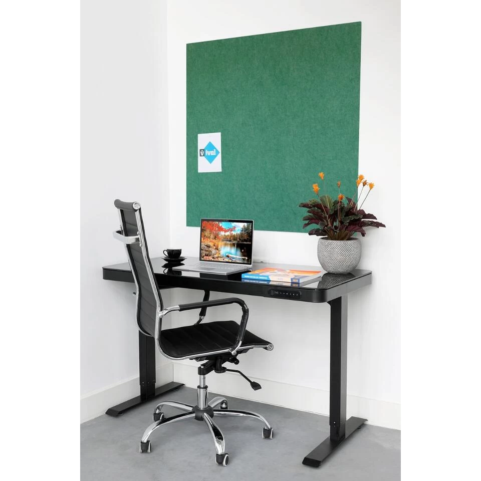 Akoestisch Wandpaneel PET-vilt - 100x100 Cm - Groen 4 Akoestisch Wandpaneel PET-vilt - 100x100 Cm - Groen - Afbeelding 4