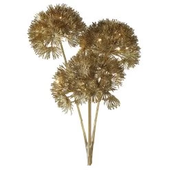 Countryfield Verlichte Heracleum Kunstbloem Tak - Goud - 80 Cm
