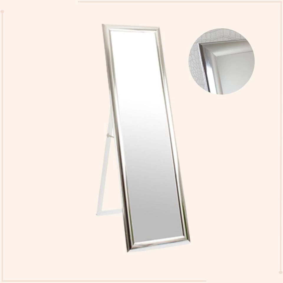 MISOU Passpiegel Staand Deurspiegel Hangend Spiegel Zilver 30x120cm 2 MISOU Passpiegel Staand Deurspiegel Hangend Spiegel Zilver 30x120cm - Afbeelding 2