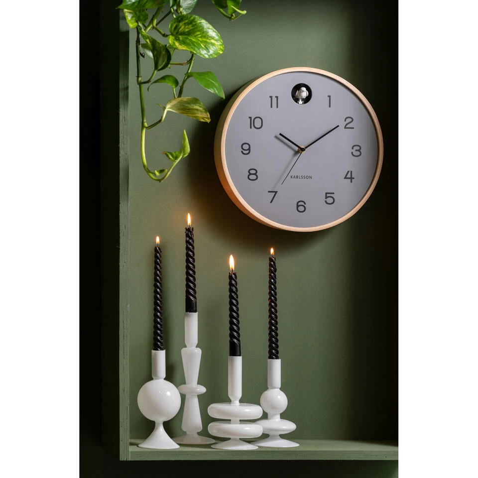 PRESENT TIME Kandelaar Sparkle Double Ring - Wit - Ø10cm 3 PRESENT TIME Kandelaar Sparkle Double Ring - Wit - Ø10cm - Afbeelding 3