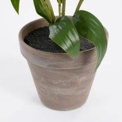 Merkloos Kunstplant Tijgerlelie - Wit - In Grijze Pot - 47 Cm -Home Decoration Store 1129355681 0111