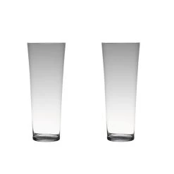 Bellatio Design Vaas - Conisch - Transparant - Glas - 40 Cm 5 Bellatio Design Vaas - Conisch - Transparant - Glas - 40 Cm -Home Decoration Store 1142391741 0102