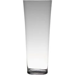 Bellatio Design Vaas - Conisch - Transparant - Glas - 40 Cm
