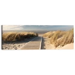 Schilderij Duinen 40x118 Cm Beige