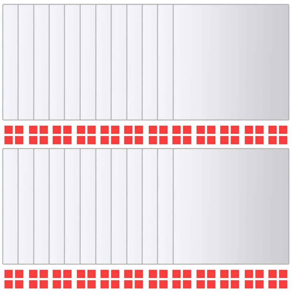 VidaXL 24 St Spiegeltegels Vierkant Glas 1 VidaXL 24 St Spiegeltegels Vierkant Glas